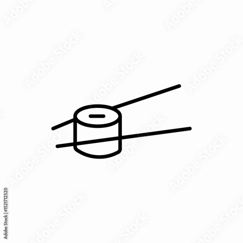 Sushi japanese cuisine food icon vector sign