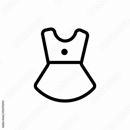 Dress fashion clothing item icon vector sign