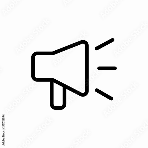 Megaphone announcement marketing sale icon vector sign