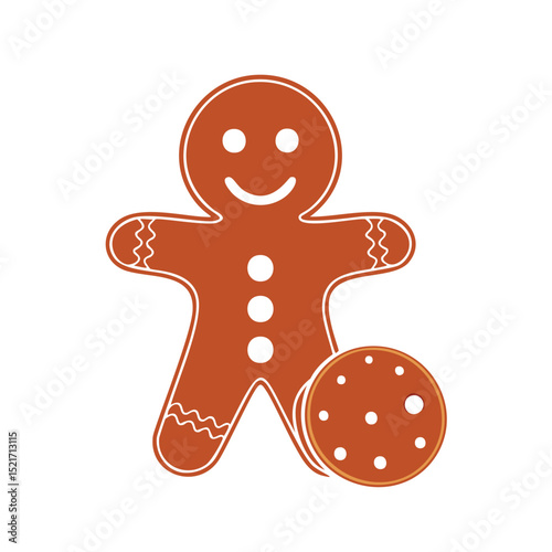 Gingerbread man cookie christmas holiday treat
