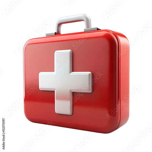 3D First Aid Kit  Icon isolated on transparent background