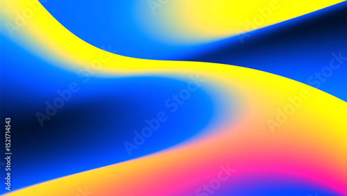 Vibrant Gradient Background from Deep Blue to Bright Yellow with Soft Blurred Effect