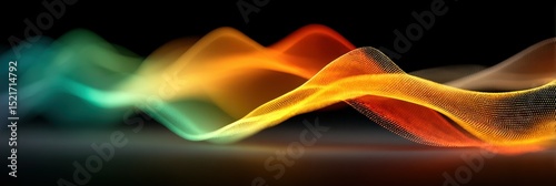Colorful waves of sound representing vibrant audio patterns and digital creativity in abstract form