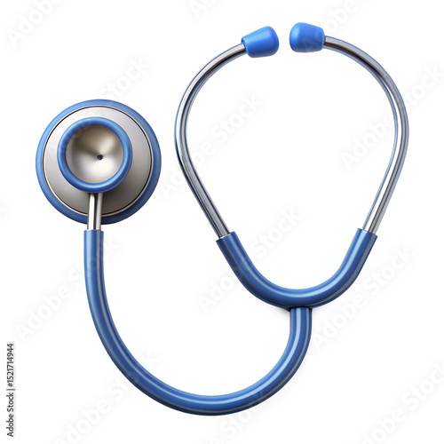 3D Stethoscope  Icon isolated on transparent background