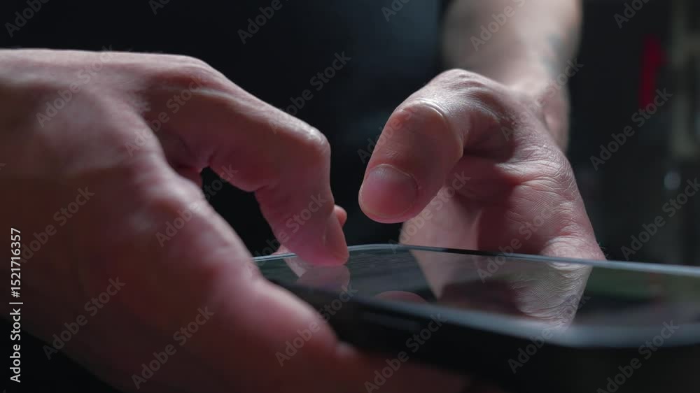 sending sms.
A man in a chat writes a text message and sends it.
Close-up of the smartphone keyboard.
A man uses a mobile phone for correspondence