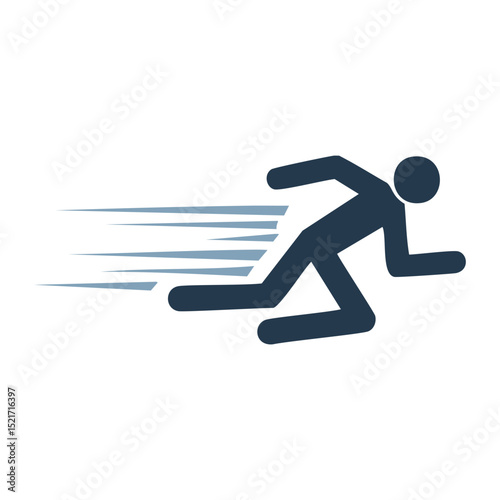 Running man speed fast motion icon symbol