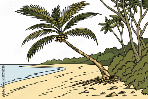 palm trees on the beach