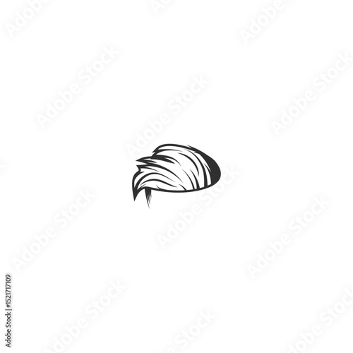 Hairstyle vintage Icon flat vector design