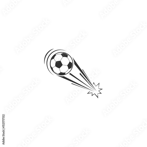 Football shot Icon flat vector design