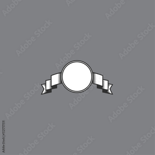 Ribbon web element Icon flat vector design