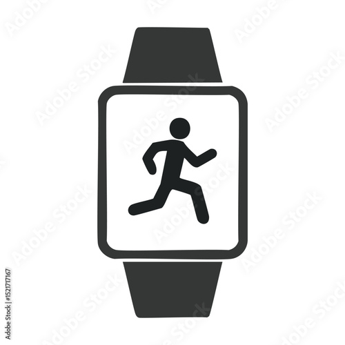 Smartwatch fitness tracker running app icon