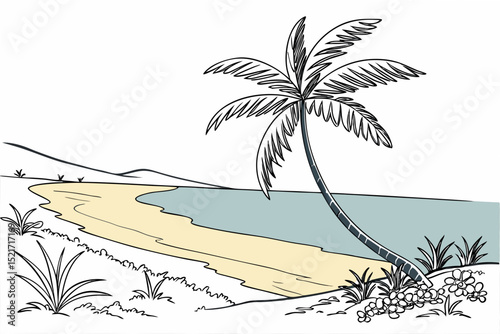 palm tree on the beach