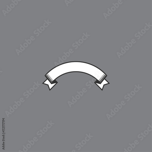Ribbon web element Icon flat vector design