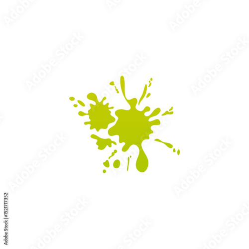 Lime green Color splash flat vector design