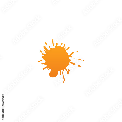 Orange Color splash flat vector design
