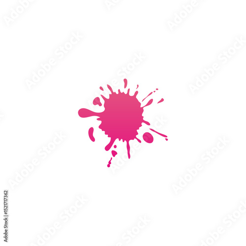 Pink Color splash flat vector design