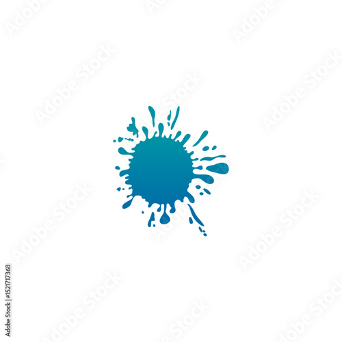 Blue Color splash flat vector design