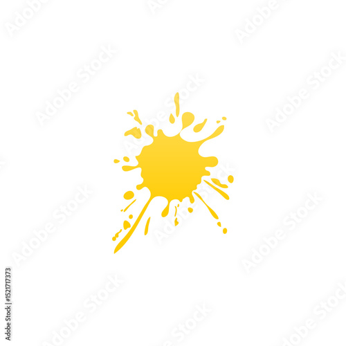 Yellow Color splash flat vector design