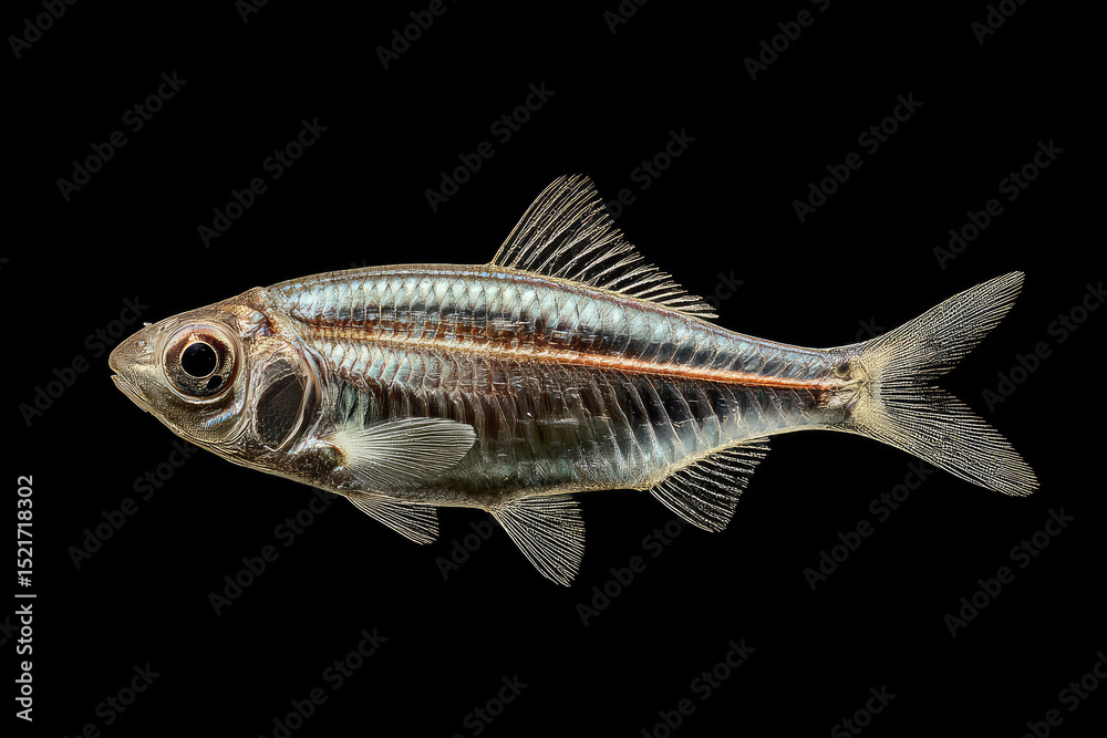 Fototapeta premium Detailed Anatomy of a Transparent Fish
