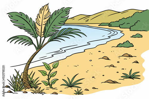 vector illustration of palm trees