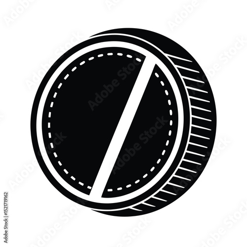 Quarter Coin Icon Vector in Flat Clean Style