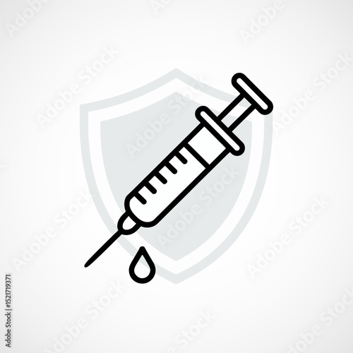 Vaccination, Vaccine icon. Medical and healthcare sign.
