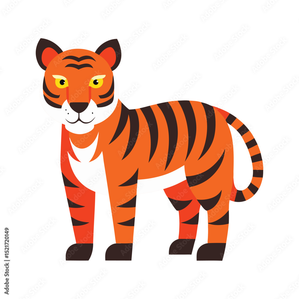 Obraz premium Tiger cartoon Vector