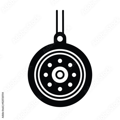 Pulley Icon Vector in Flat Clean Style