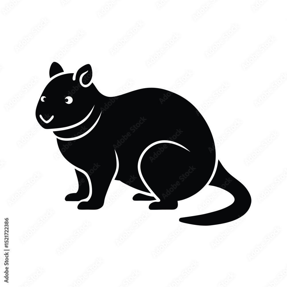 Obraz premium Quokka Icon Vector in Flat Clean Style