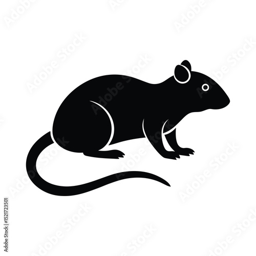 Rat Icon Vector in Flat Clean Style