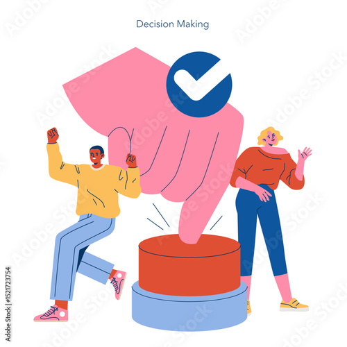 FOBO. Flat Vector Illustration