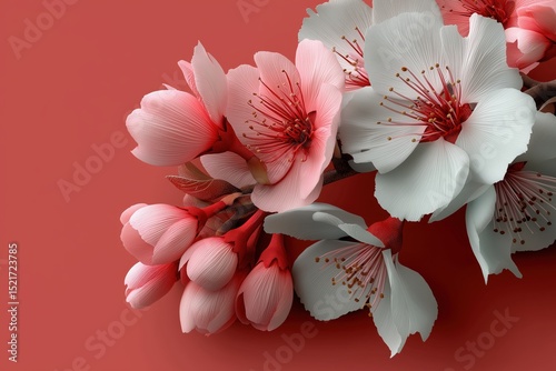 Celebrate spring with a delightful cherry blossom illustration creating a cheerful atmosphere for various festive occasions