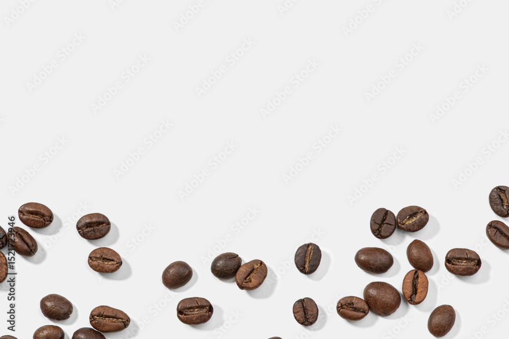 Naklejka premium Background with roasted coffee beans