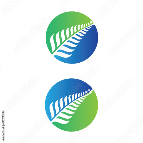 Newzealand symbol leaf  abstract design logo icon