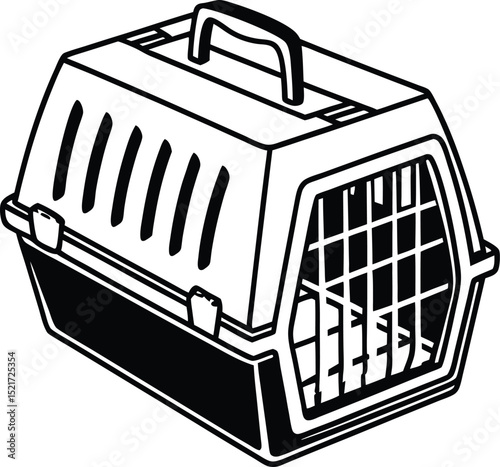 Scalable Pet Carrier Design Perfect for Logos Branding and Animal Websites