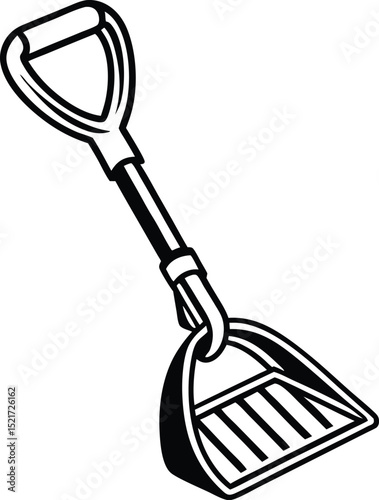Clean design of a pet waste scoop for logos branding and pet care applications