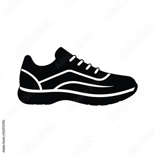 Running Shoe Icon Vector in Flat Clean Style