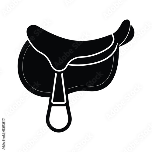 Saddle Icon Vector in Flat Clean Style