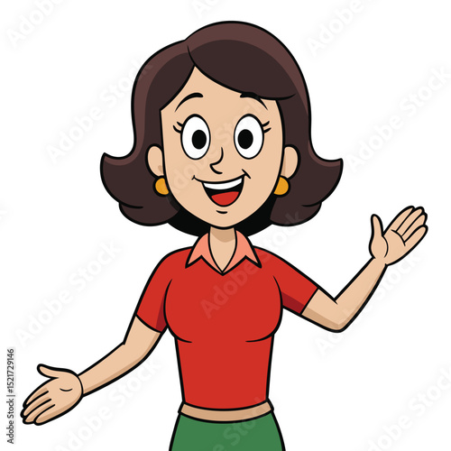 woman holding hands out in a welcoming gesture