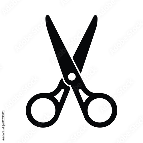 Scissors Icon Vector in Flat Clean Style