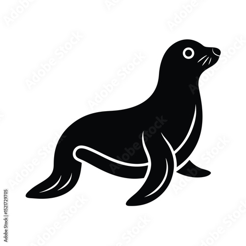 Seal Icon Vector in Flat Clean Style