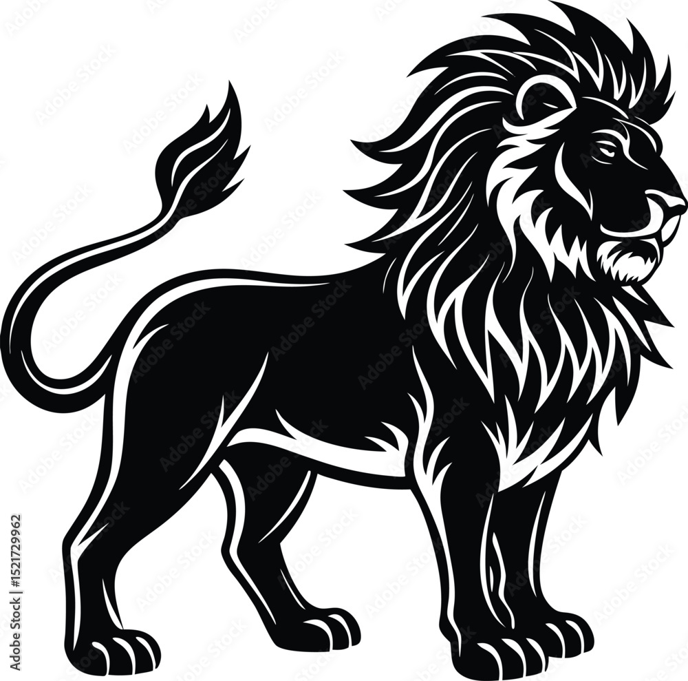 Obraz premium Majestic Lion Powerful Symbol of Strength and Wildness