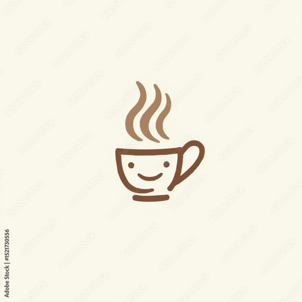 Obraz premium minimalist coffeshop logos 