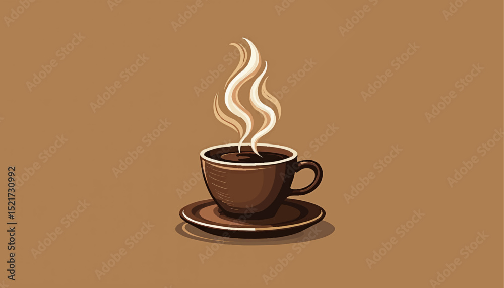 Obraz premium minimalist coffeshop logos