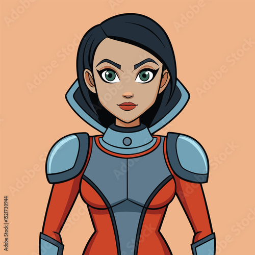 A woman in a futuristic sci-fi outfit, embodying innovation, technology, and visionary design.