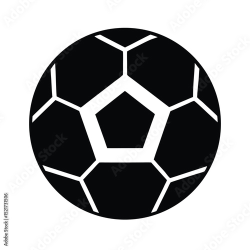 Soccer Ball Icon Vector in Flat Clean Style