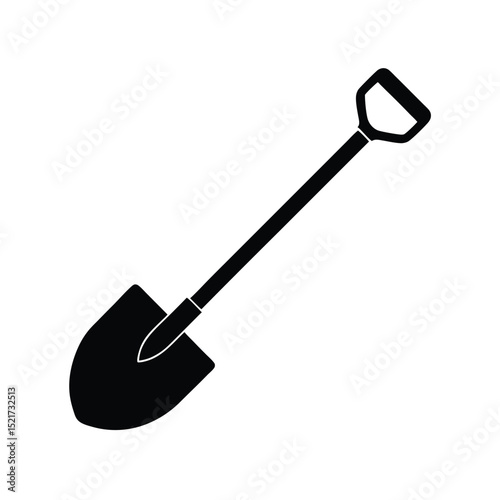 Shovel Icon Vector in Flat Clean Style