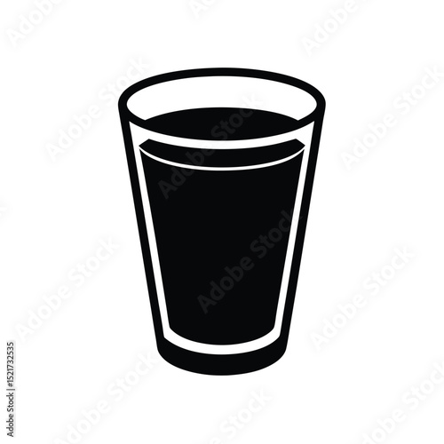 Shot Glass Icon Vector in Flat Clean Style
