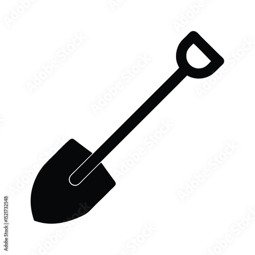 Shovel Icon Vector in Flat Clean Style
