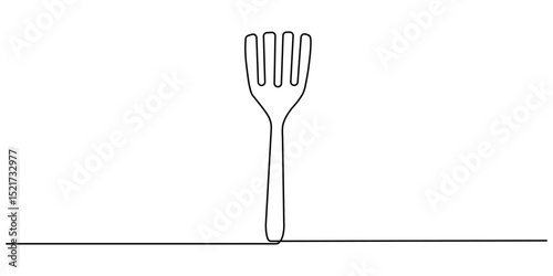 Spatula one line drawing, spatula continuous one line drawing, Continuous line drawing of spatula. Single line of spatula illustration, Continuous one line kitchen spatula vector illustration.